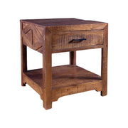 GHomeUK Mango Wood Side Table Natural Shape - OONE